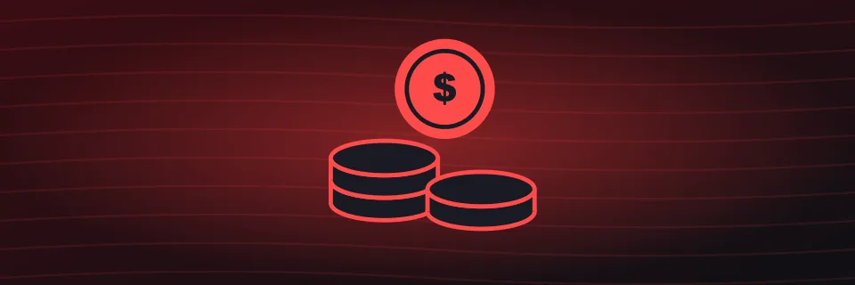 Stack of coins for sawspin casino deposits and withdrawals in AUD