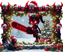 JILI games tile with a devil girl in a snowy frame